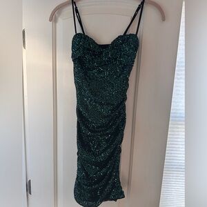 Hello Molly  Green Sequin Dress